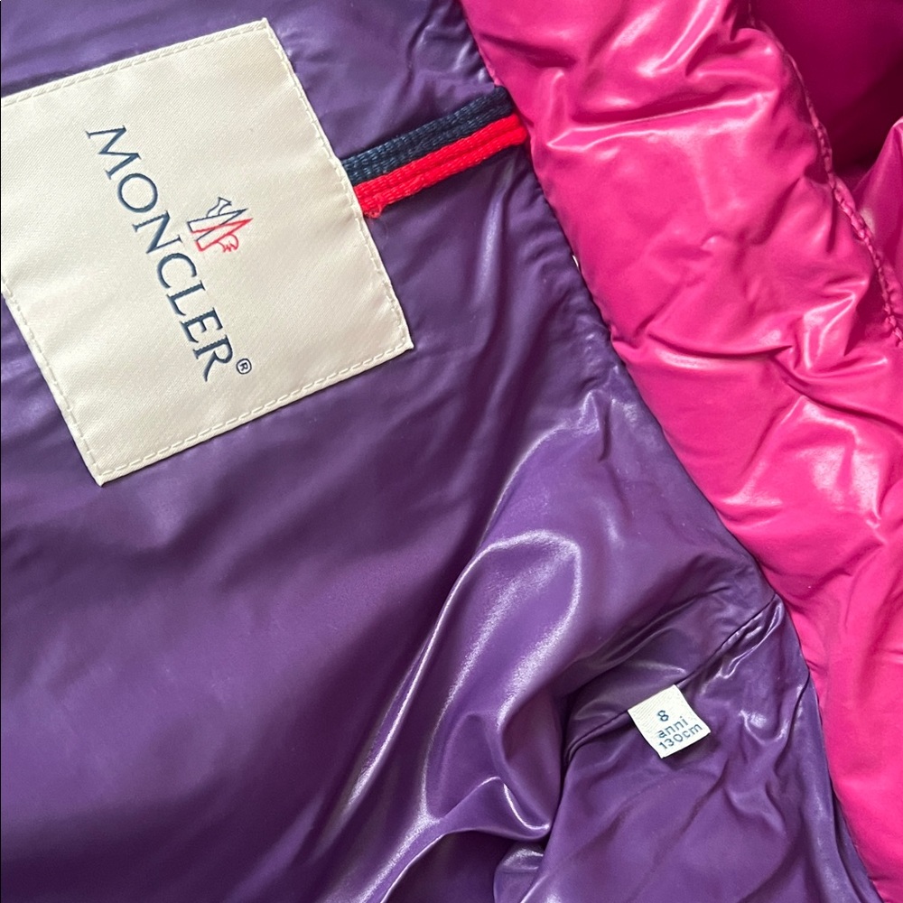 Moncler Kids Pink Puffer Jacket - Picture 8 of 10